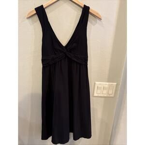 Patagonia Front Twist Halter Dress Size Small Black Nylon Spandex Outdoor Hiking